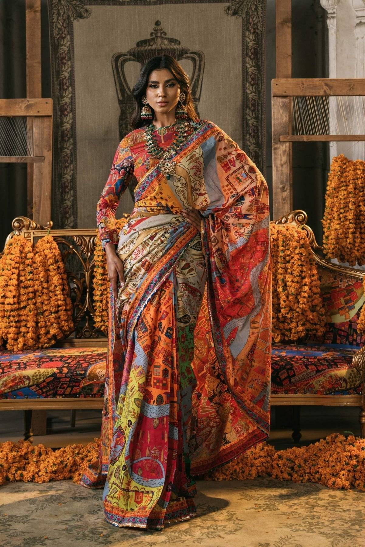 Fahad Hussayn | Lawn Banger | Mewar - Pakistani Designer Dress - by Fahad Hussayn | Type: Ladies Clothes - 100% Original at Saira Sultan