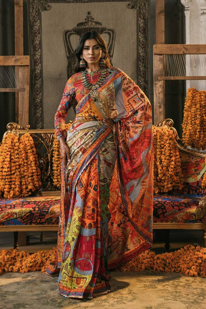 Fahad Hussayn | Lawn Banger | Mewar - Pakistani Designer Dress - by Fahad Hussayn | Type: Ladies Clothes - 100% Original at Saira Sultan