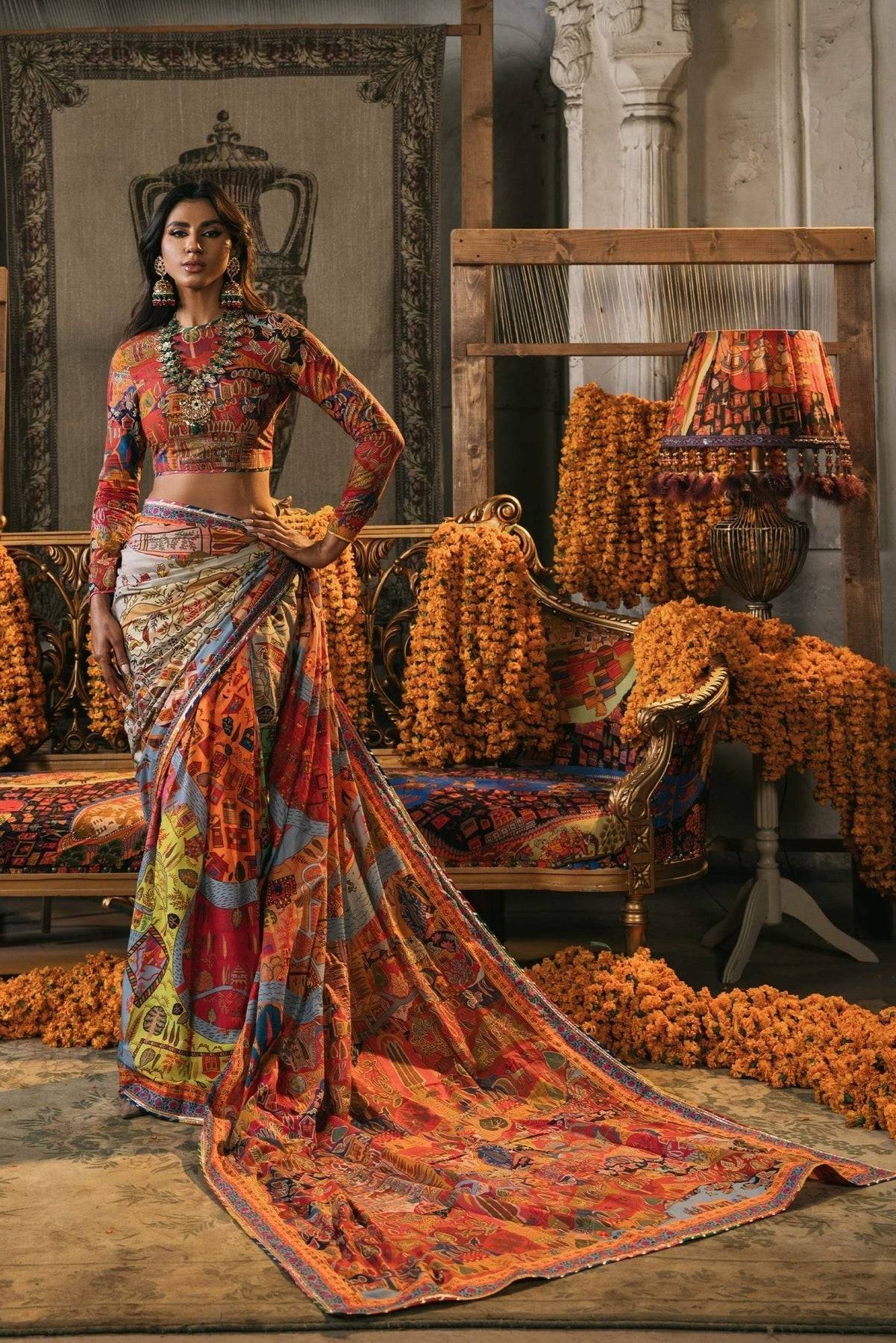 Fahad Hussayn | Lawn Banger | Mewar - Pakistani Designer Dress - by Fahad Hussayn | Type: Ladies Clothes - 100% Original at Saira Sultan