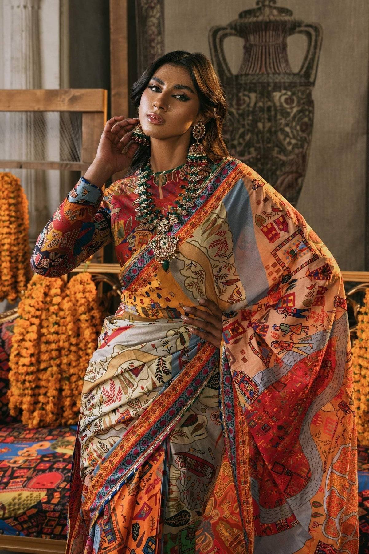 Fahad Hussayn | Lawn Banger | Mewar - Pakistani Designer Dress - by Fahad Hussayn | Type: Ladies Clothes - 100% Original at Saira Sultan