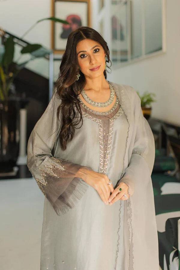 Jeem | Luxury Pret | MINK GREY - Pakistani Designer Dress - by Jeem | Type: Luxury - 100% Original at Saira Sultan