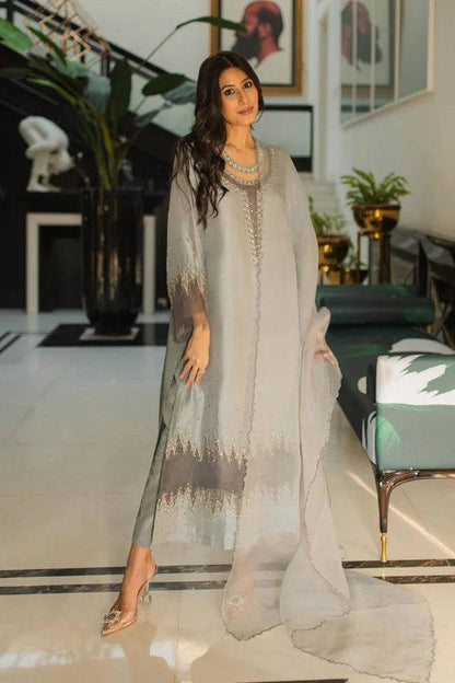 Jeem | Luxury Pret | MINK GREY - Pakistani Designer Dress - by Jeem | Type: Luxury - 100% Original at Saira Sultan