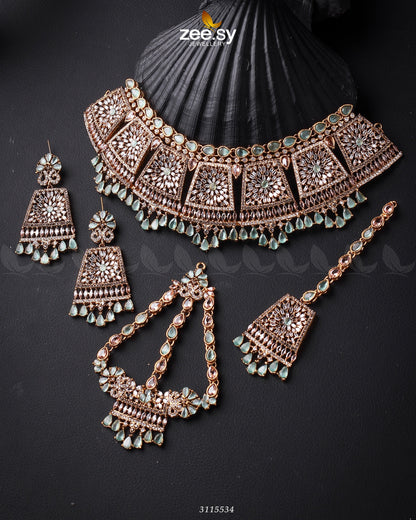 Royal Bridal Set Golden Mint Green