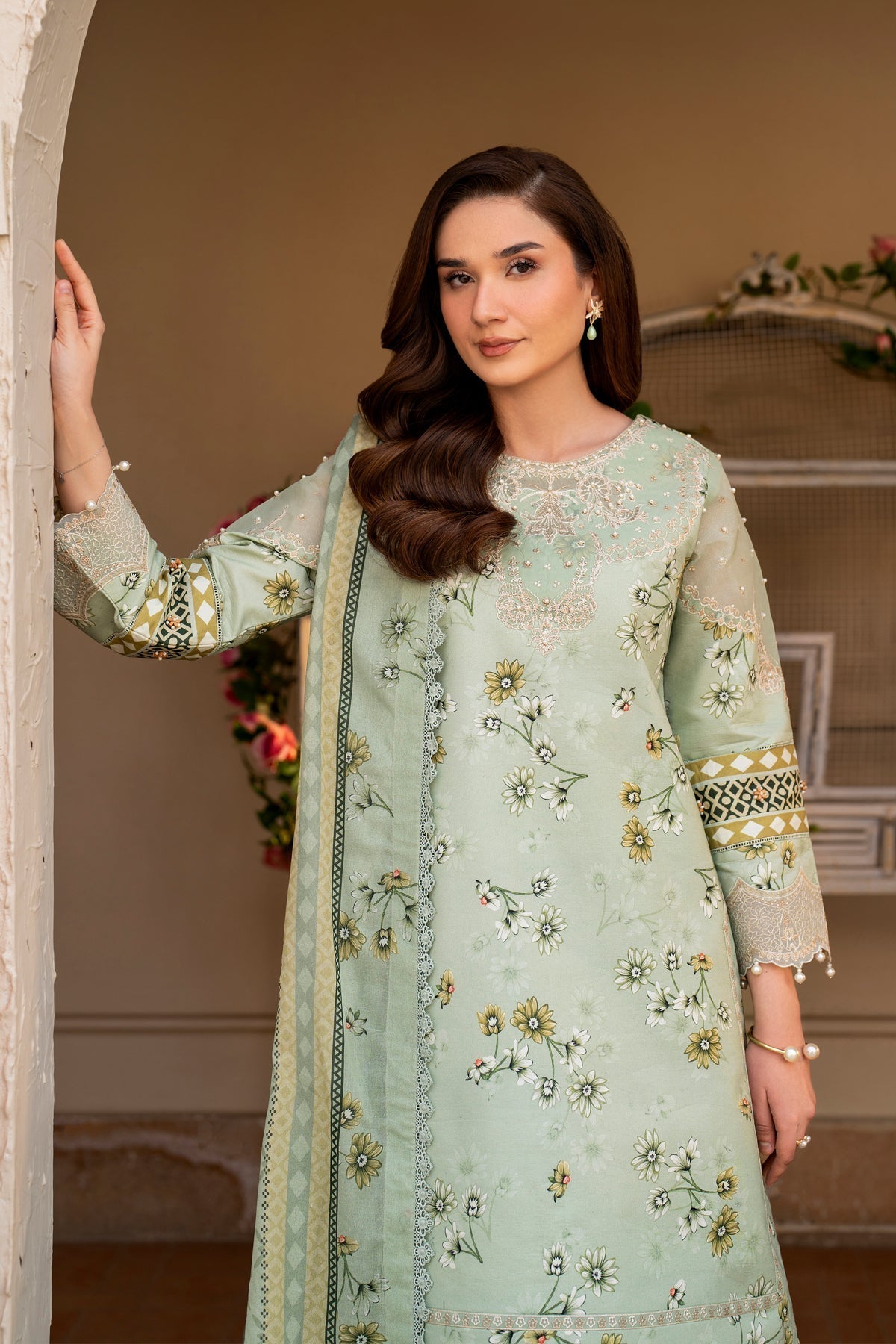 Alizeh | Levana Lawn | Mintel M Mint Green Lawn