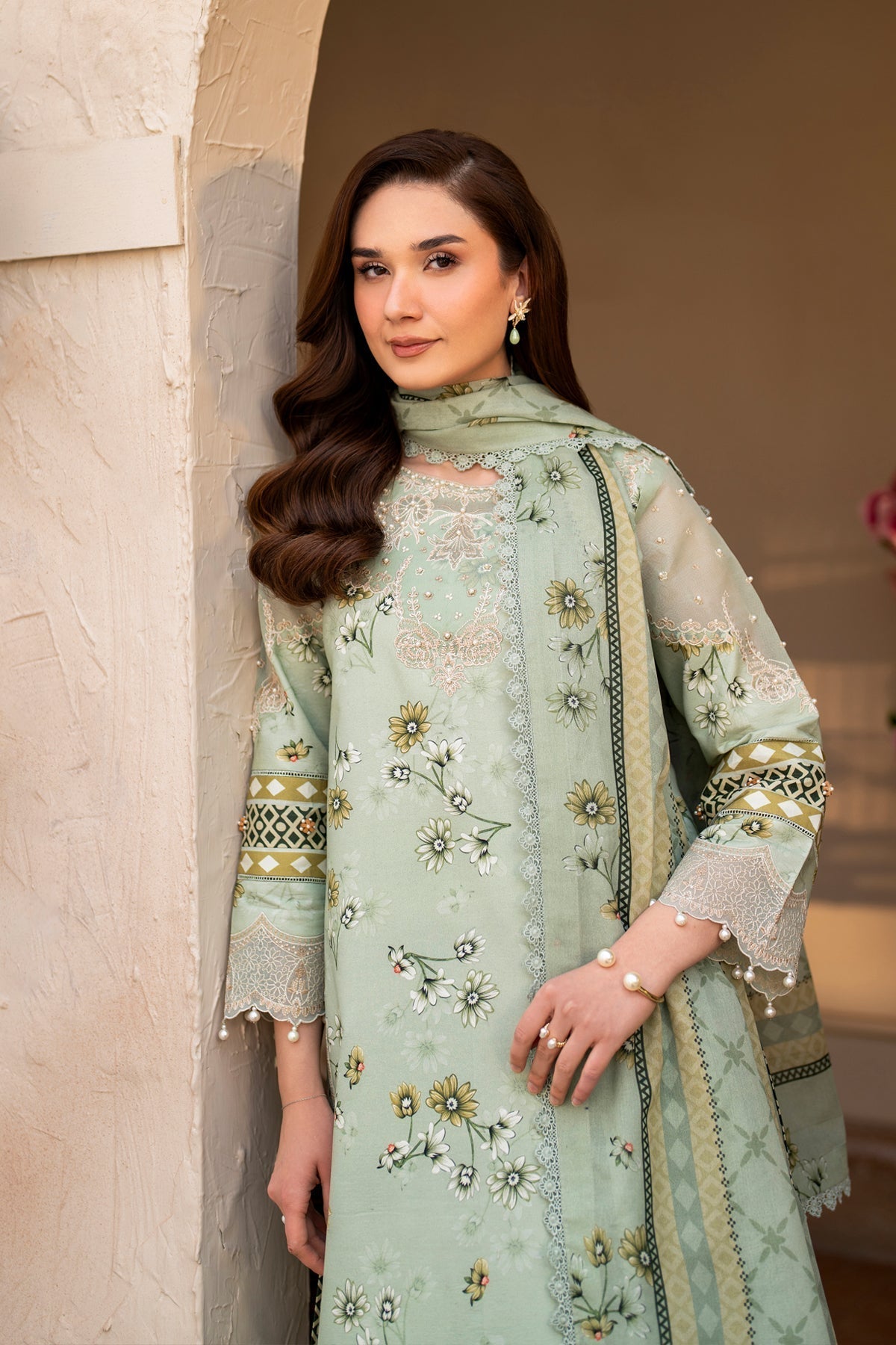 Alizeh | Levana Lawn | Mintel XL Mint Green Lawn