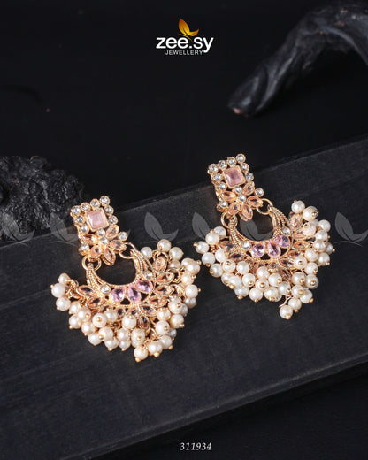 Lily Earrings Mint pink