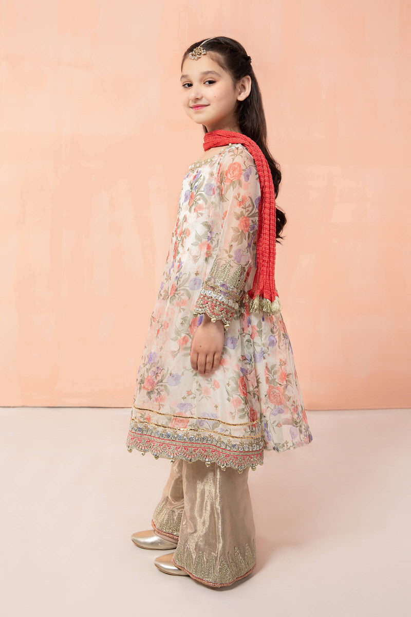 Maria B | 3 Piece Embroidered Suit | MKS-EF22-19R1 8-Jun White