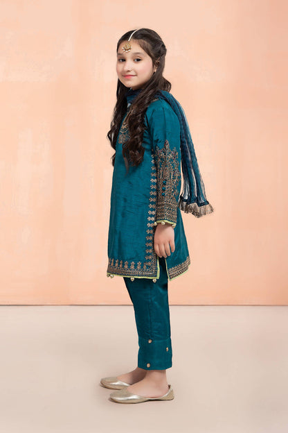 Maria B | 3 Piece Embroidered Lawn Suit | MKS-EF22-30R1 6-Apr Blue