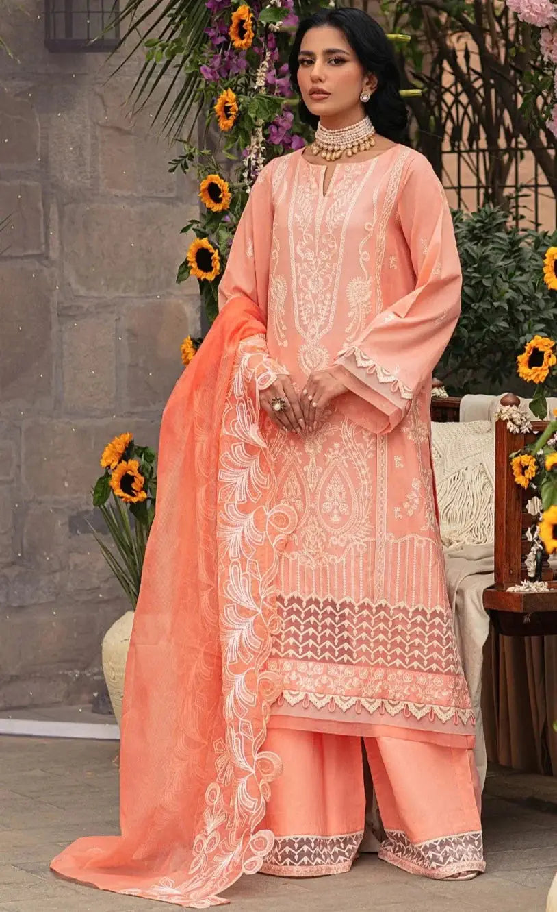 Mohagni | Muntazir Luxury Lawn 24 | CM-01 - Pakistani Designer Dress - by Mohagni | Type: Luxury - 100% Original at Saira Sultan