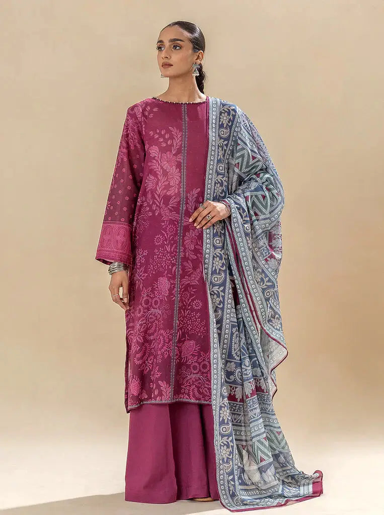 Morbagh | Lawn Collection 24 | WINE WARMTH - Pakistani Designer Dress - by Morbagh | Type: Luxury - 100% Original at Saira Sultan