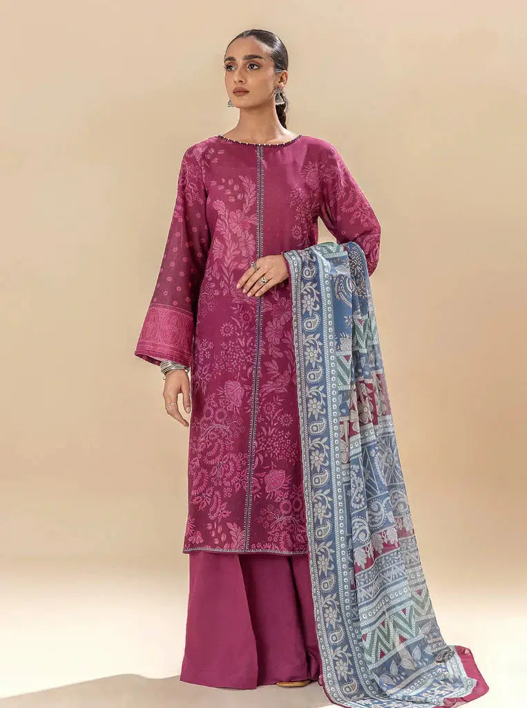 Morbagh | Lawn Collection 24 | WINE WARMTH - Pakistani Designer Dress - by Morbagh | Type: Luxury - 100% Original at Saira Sultan