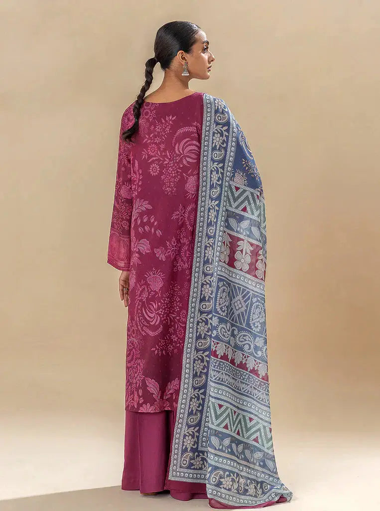 Morbagh | Lawn Collection 24 | WINE WARMTH - Pakistani Designer Dress - by Morbagh | Type: Luxury - 100% Original at Saira Sultan