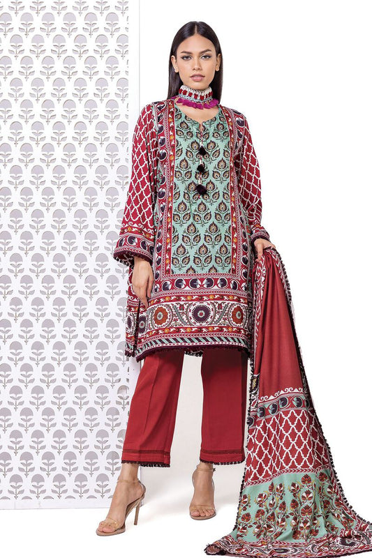 Khaadi | My Winter Mood | MT08 XS Coral Red Marina Twill