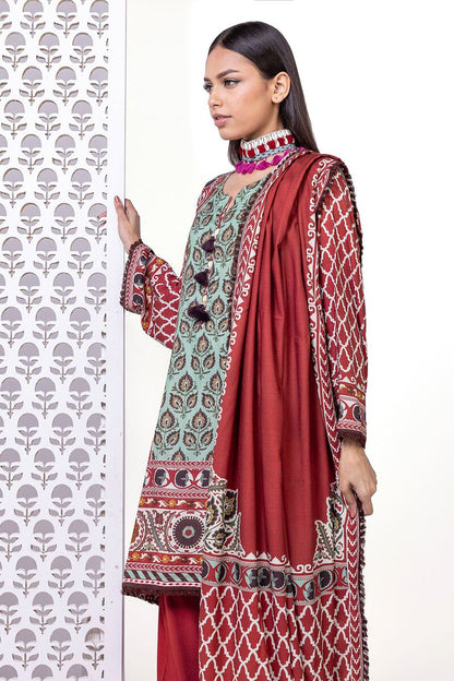 Khaadi | My Winter Mood | MT08 L Coral Red Marina Twill