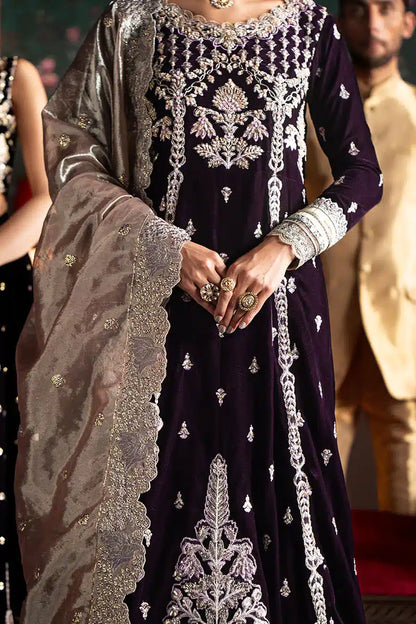Mushq | Niloufer Velvet Edit 23 | Shirin - Pakistani Designer Dress - by Mushq | Type: Bridal - 100% Original at Saira Sultan