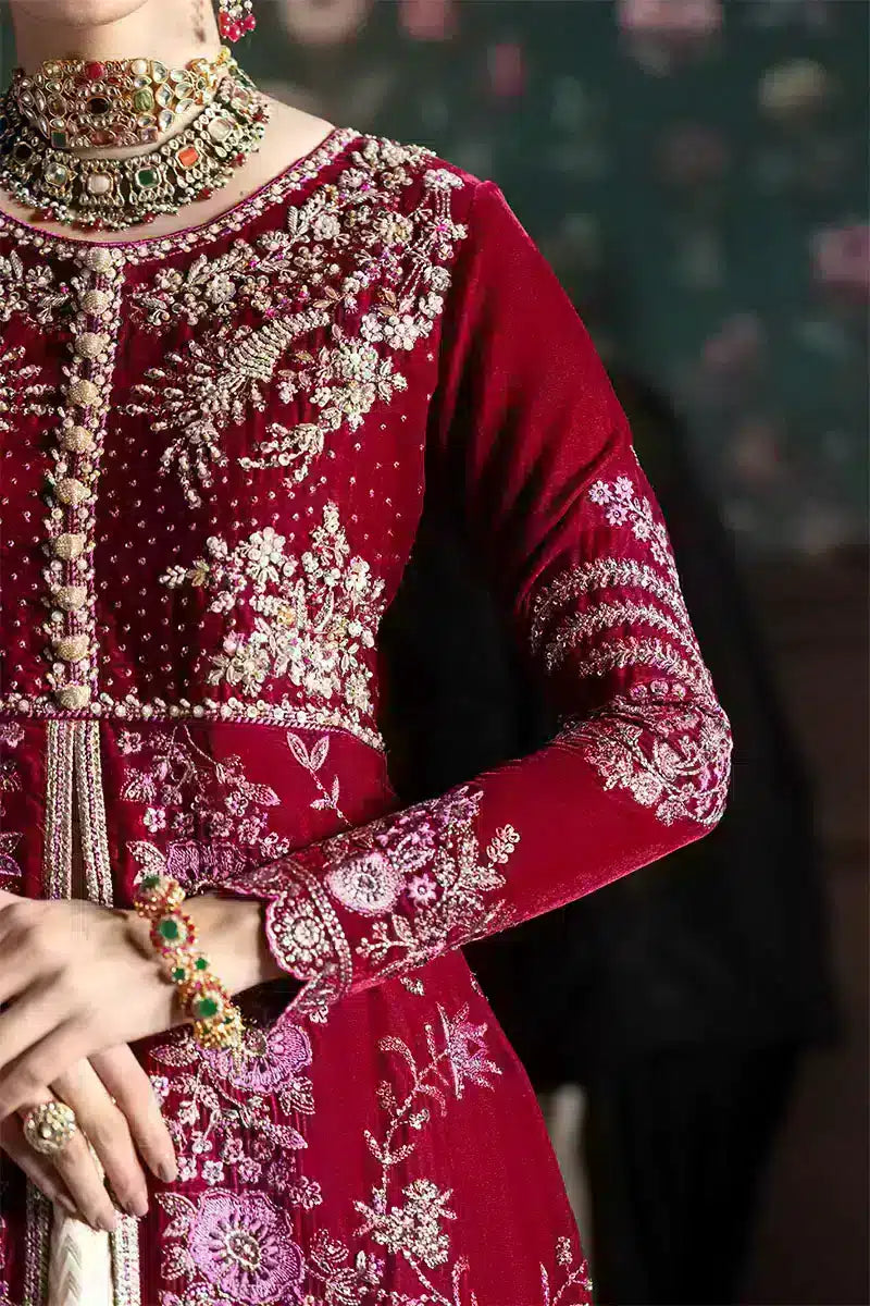 Mushq | Niloufer Velvet Edit 23 | Roxana - Pakistani Designer Dress - by Mushq | Type: Bridal - 100% Original at Saira Sultan
