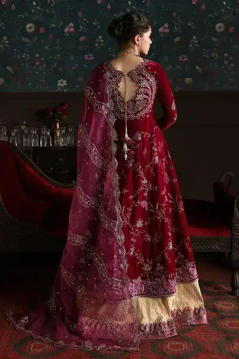 Mushq | Niloufer Velvet Edit 23 | Roxana - Pakistani Designer Dress - by Mushq | Type: Bridal - 100% Original at Saira Sultan