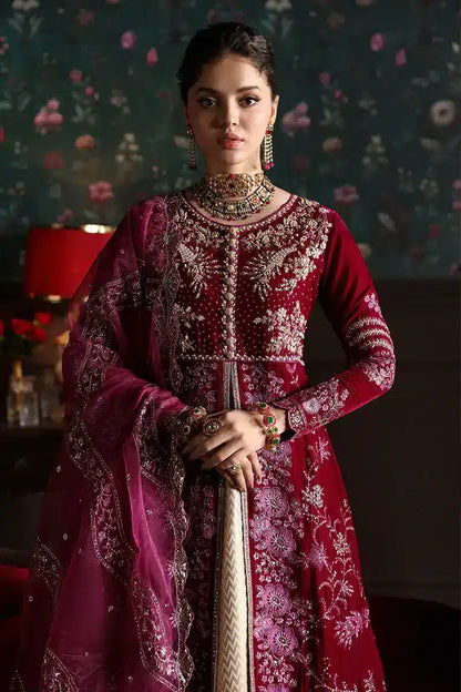 Mushq | Niloufer Velvet Edit 23 | Roxana - Pakistani Designer Dress - by Mushq | Type: Bridal - 100% Original at Saira Sultan