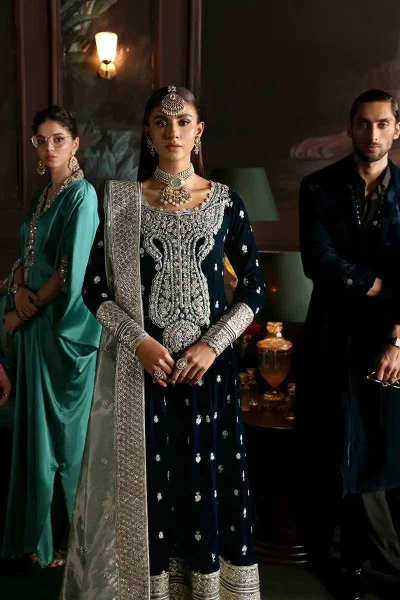 Mushq | Niloufer Velvet Edit 23 | Royan - Pakistani Designer Dress - by Mushq | Type: Bridal - 100% Original at Saira Sultan