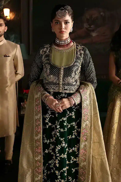 Mushq | Niloufer Velvet Edit 23 | Shahinaz - Pakistani Designer Dress - by Mushq | Type: Bridal - 100% Original at Saira Sultan