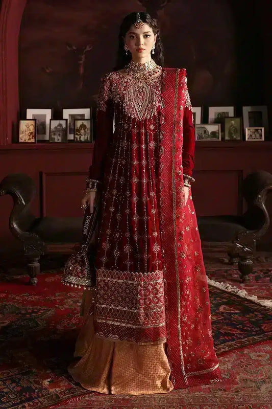 Mushq | Niloufer Velvet Edit 23 | Farah - Pakistani Designer Dress - by Mushq | Type: Bridal - 100% Original at Saira Sultan