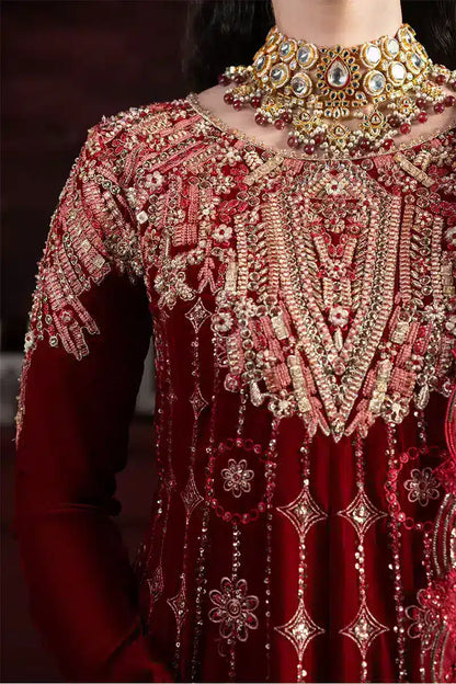 Mushq | Niloufer Velvet Edit 23 | Farah - Pakistani Designer Dress - by Mushq | Type: Bridal - 100% Original at Saira Sultan