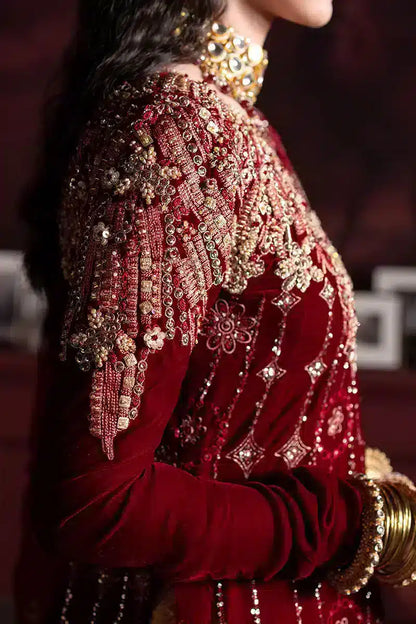 Mushq | Niloufer Velvet Edit 23 | Farah - Pakistani Designer Dress - by Mushq | Type: Bridal - 100% Original at Saira Sultan