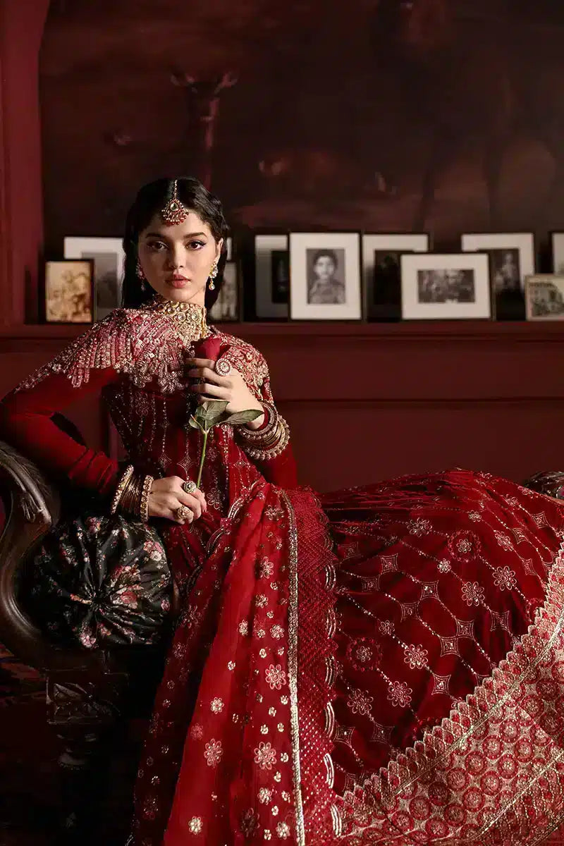 Mushq | Niloufer Velvet Edit 23 | Farah - Pakistani Designer Dress - by Mushq | Type: Bridal - 100% Original at Saira Sultan