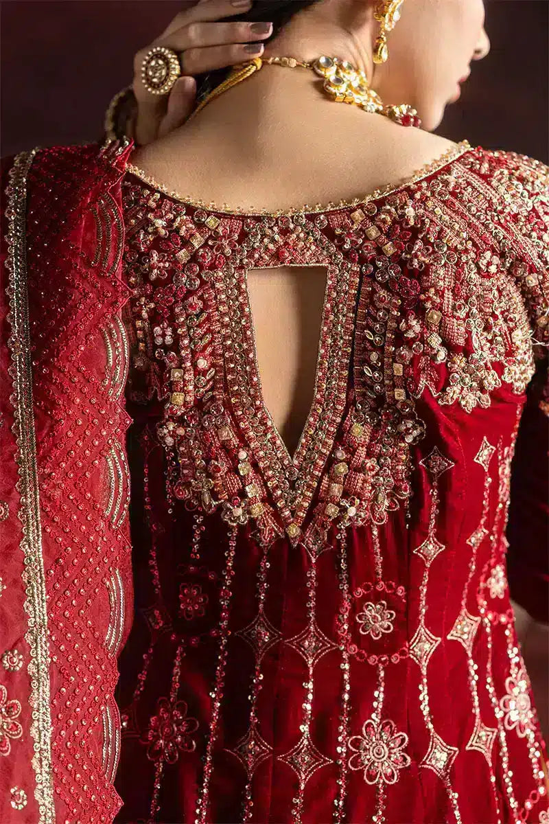 Mushq | Niloufer Velvet Edit 23 | Farah - Pakistani Designer Dress - by Mushq | Type: Bridal - 100% Original at Saira Sultan