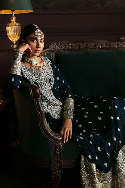 Mushq | Niloufer Velvet Edit 23 | Royan - Pakistani Designer Dress - by Mushq | Type: Bridal - 100% Original at Saira Sultan