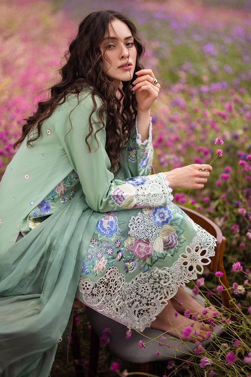 Mushq | Hemline The Secret Garden | BRIMSTONE - Pakistani Designer Dress - by Mushq | Type: Luxury - 100% Original at Saira Sultan