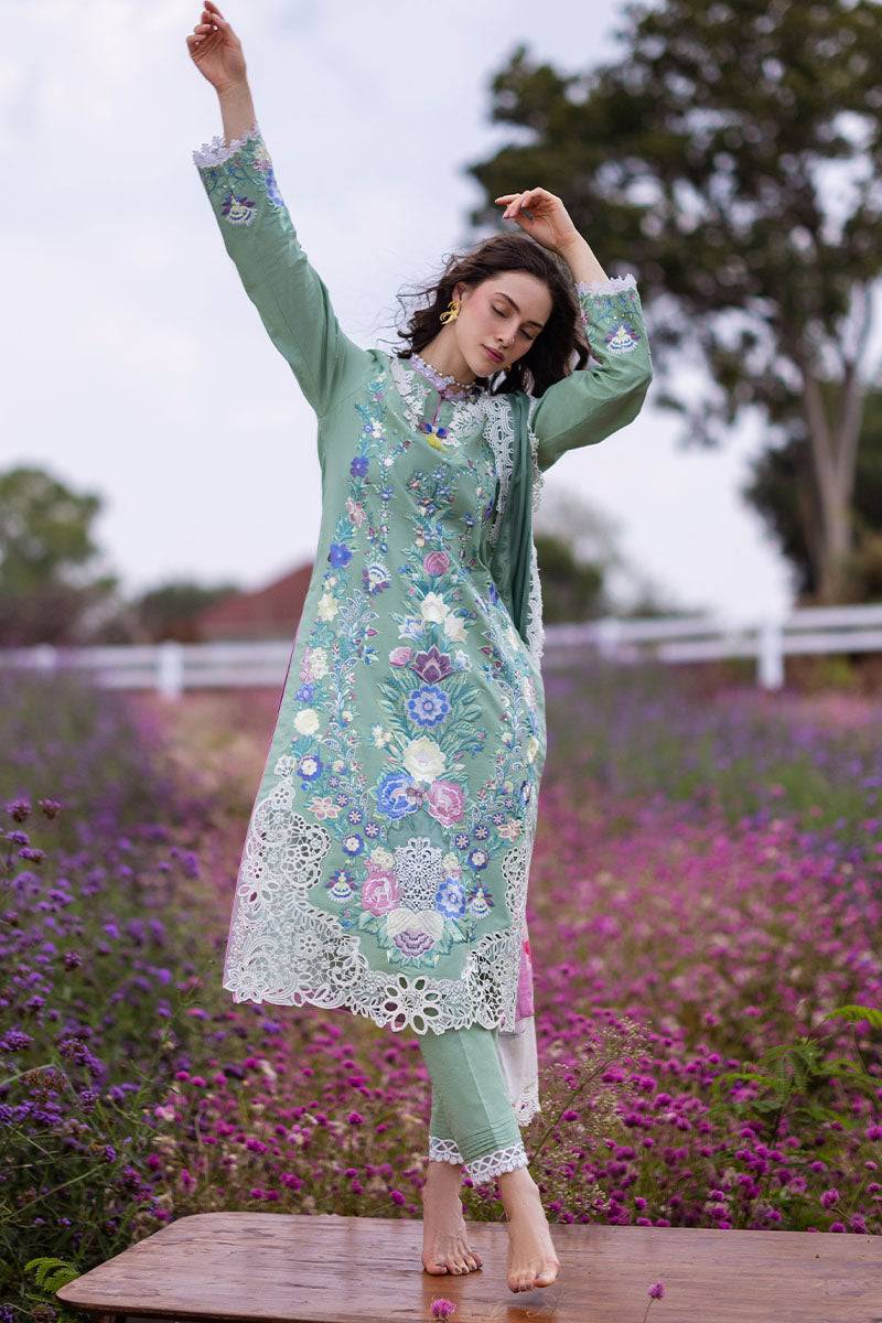 Mushq | Hemline The Secret Garden | BRIMSTONE - Pakistani Designer Dress - by Mushq | Type: Luxury - 100% Original at Saira Sultan