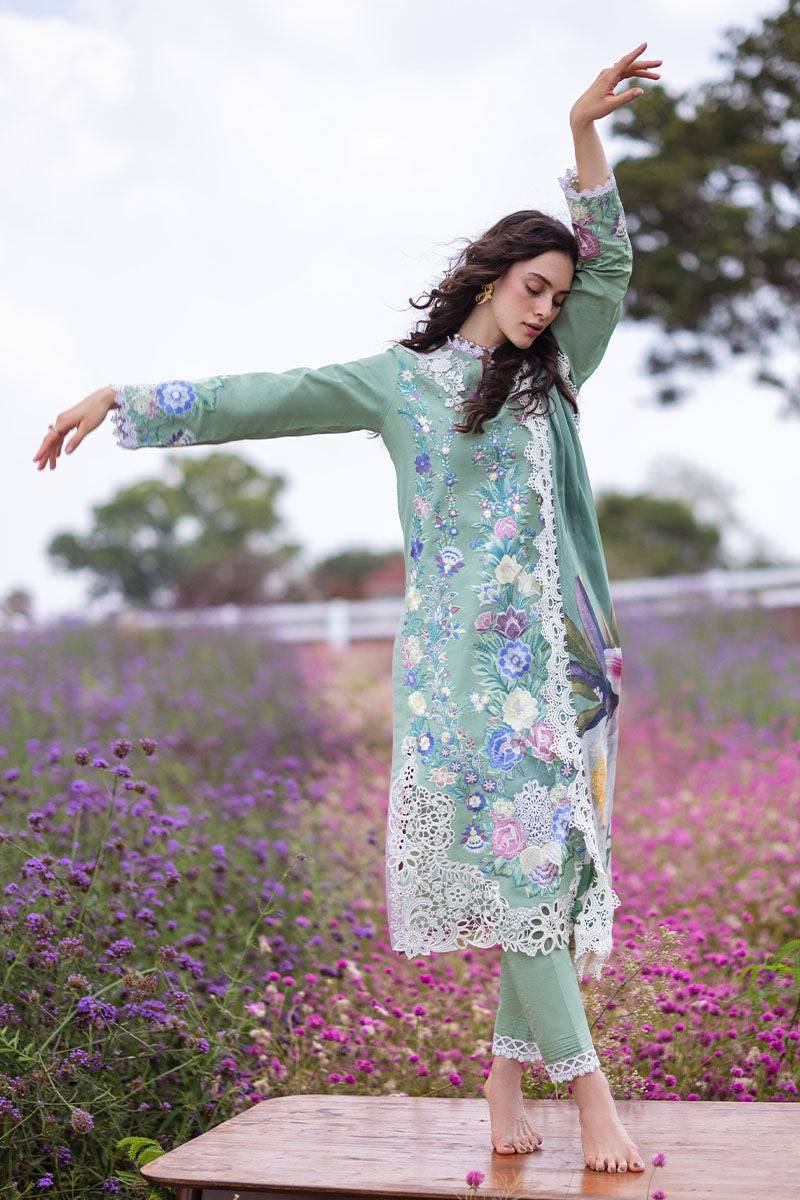 Mushq | Hemline The Secret Garden | BRIMSTONE - Pakistani Designer Dress - by Mushq | Type: Luxury - 100% Original at Saira Sultan
