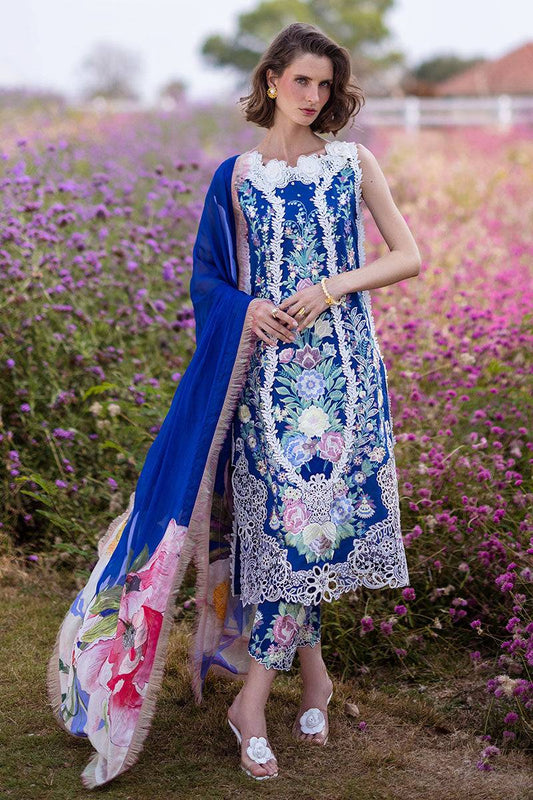 Mushq | Hemline The Secret Garden | BLUE MORPHO - Pakistani Designer Dress - by Mushq | Type: Luxury - 100% Original at Saira Sultan