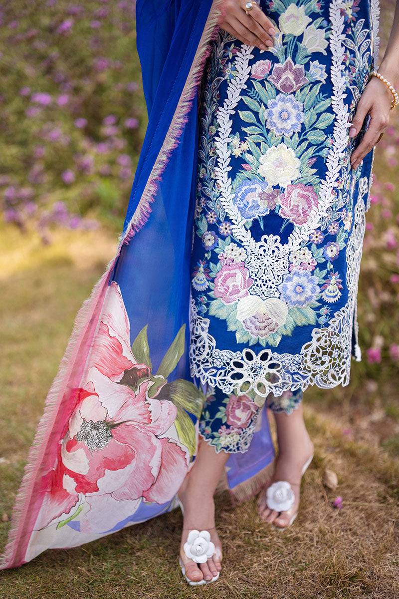 Mushq | Hemline The Secret Garden | BLUE MORPHO - Pakistani Designer Dress - by Mushq | Type: Luxury - 100% Original at Saira Sultan
