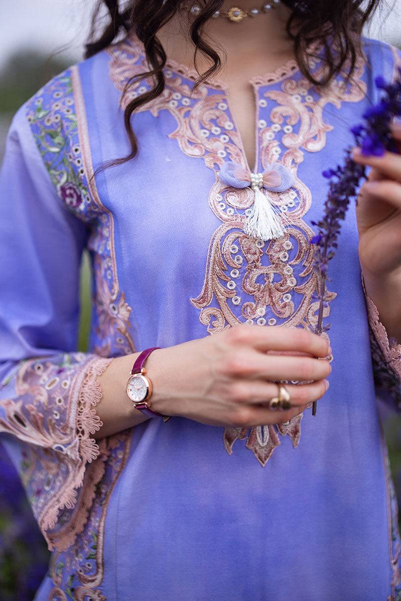 Mushq | Hemline The Secret Garden | PURPLE EMPEROR - Pakistani Designer Dress - by Mushq | Type: Luxury - 100% Original at Saira Sultan