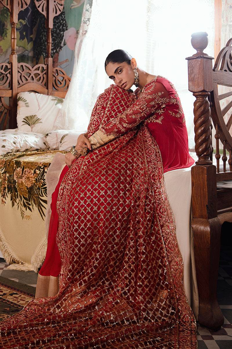 Mushq | Irha Kalidaar Chiffon Pret | MALIAH - Pakistani Designer Dress - by Mushq | Type: Formal - 100% Original at Saira Sultan