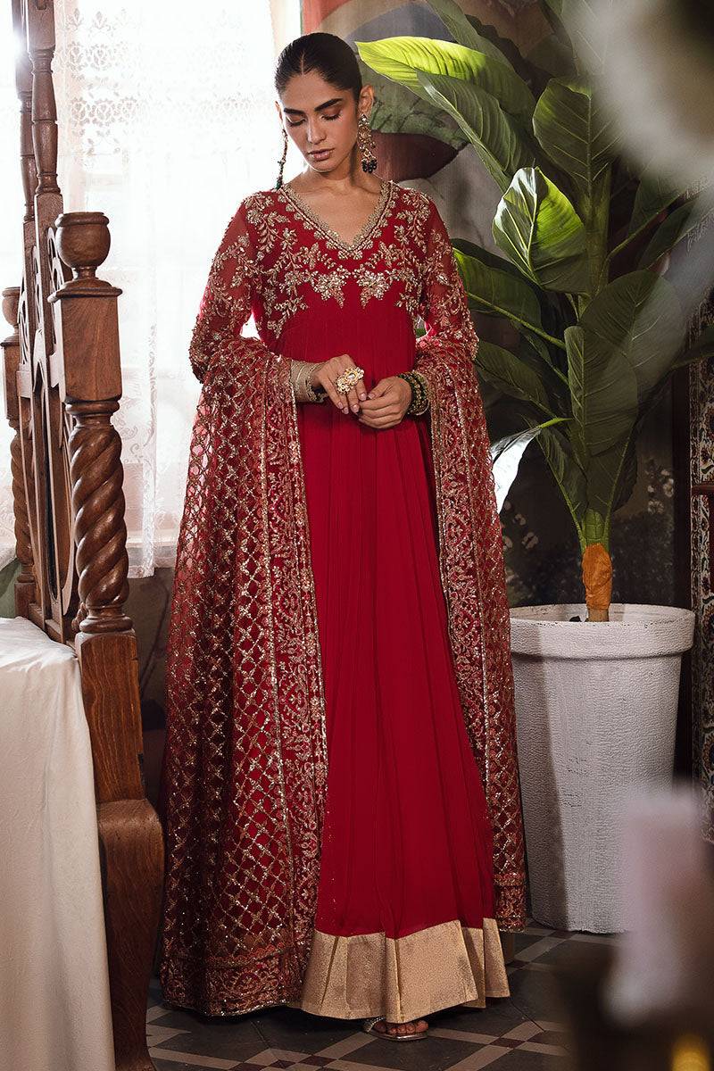 Mushq | Irha Kalidaar Chiffon Pret | MALIAH - Pakistani Designer Dress - by Mushq | Type: Formal - 100% Original at Saira Sultan