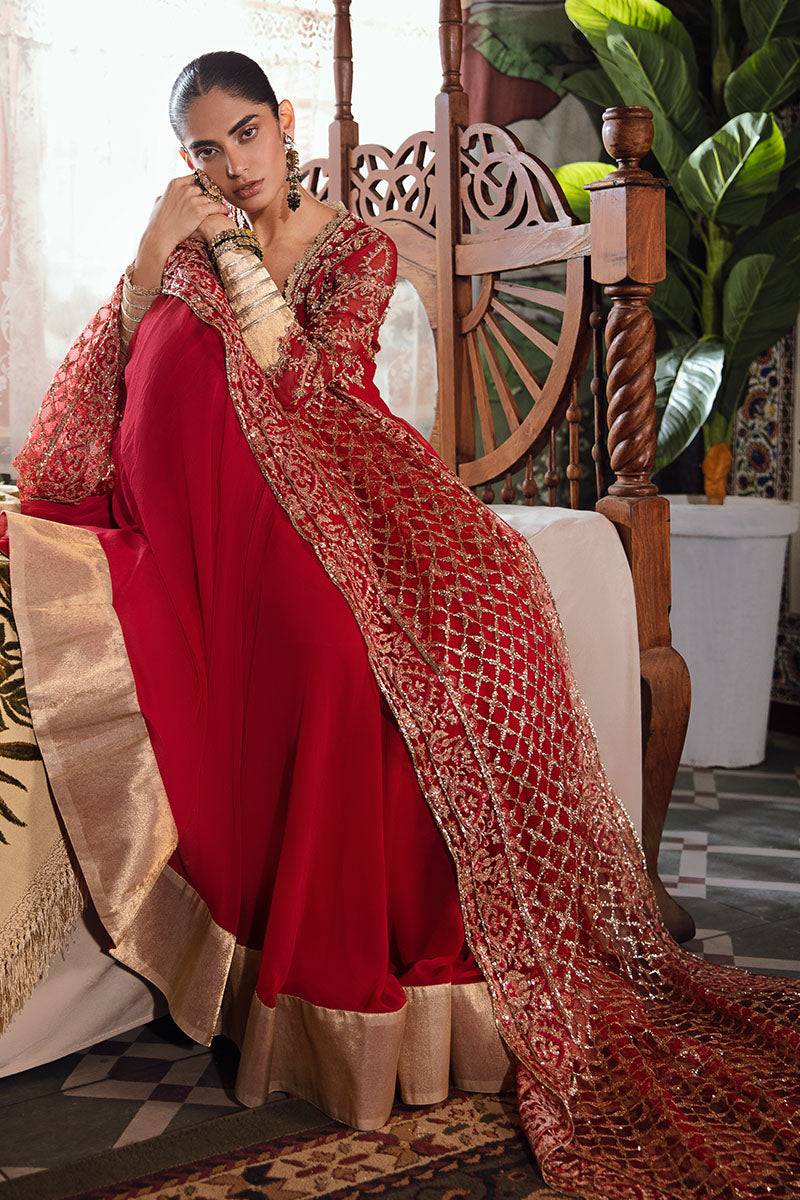 Mushq | Irha Kalidaar Chiffon Pret | MALIAH - Pakistani Designer Dress - by Mushq | Type: Formal - 100% Original at Saira Sultan
