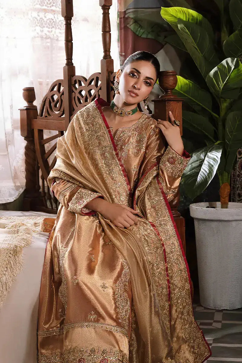 Mushq | Sunehri Anmol Edit | Aleha - Pakistani Designer Dress - by Mushq | Type: Bridal - 100% Original at Saira Sultan