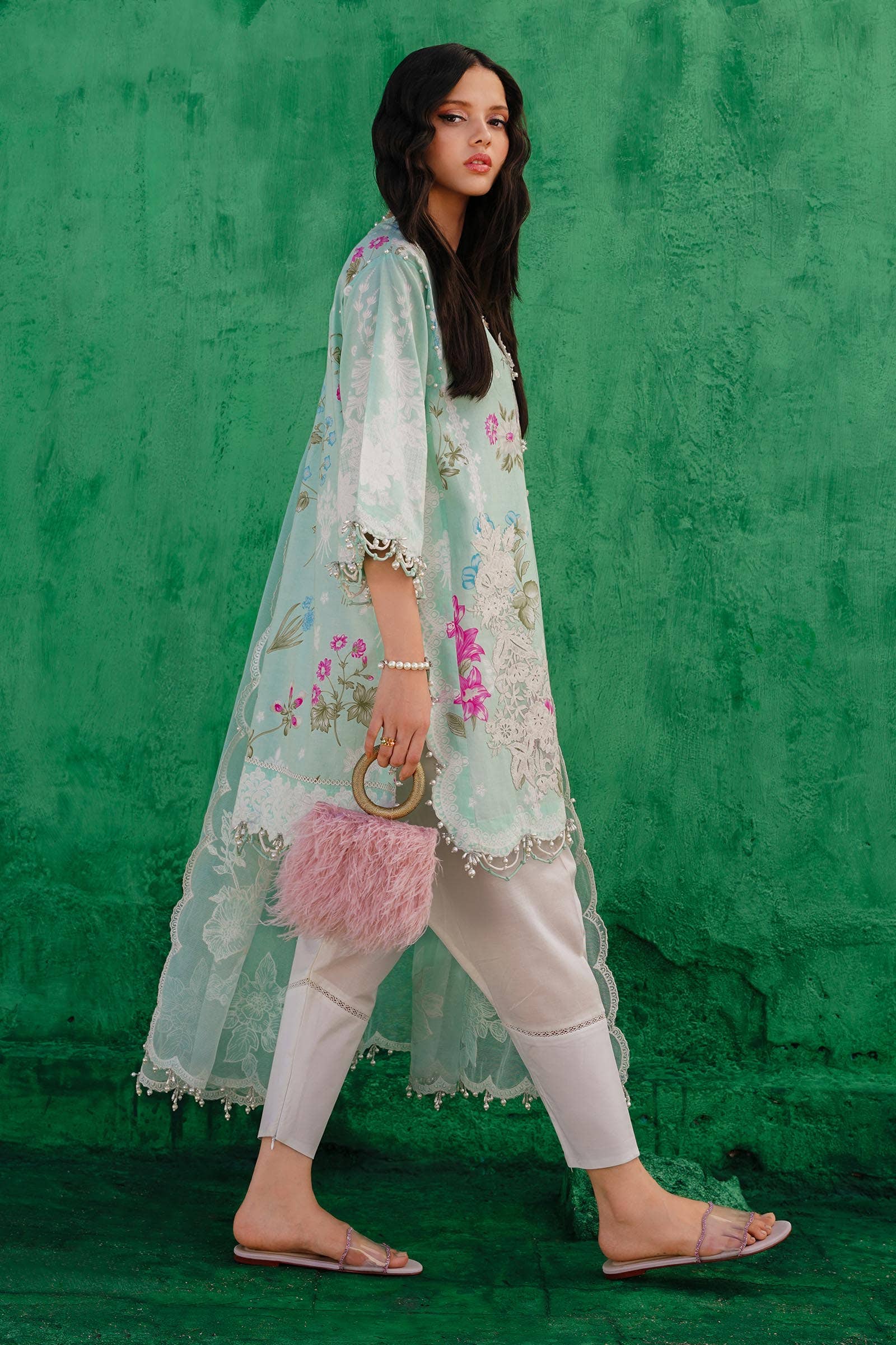 Sana Safinaz | Muzlin Spring 24 | M241-011B-CW - Pakistani Designer Dress - by sana | Type: Luxury - 100% Original at Saira Sultan