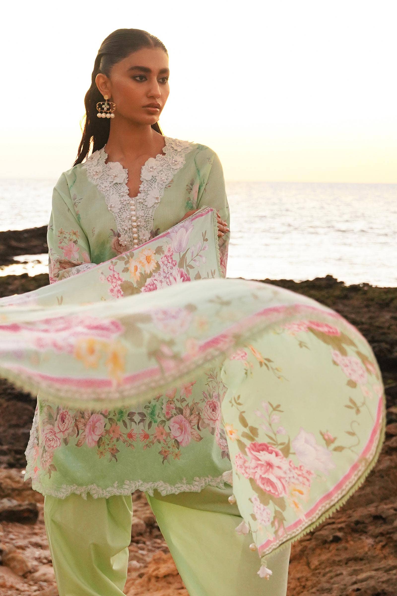 Sana Safinaz | Muzlin Spring 24 | M241-013B-CI - Pakistani Designer Dress - by Sana Safinaz | Type: Luxury - 100% Original at Saira Sultan