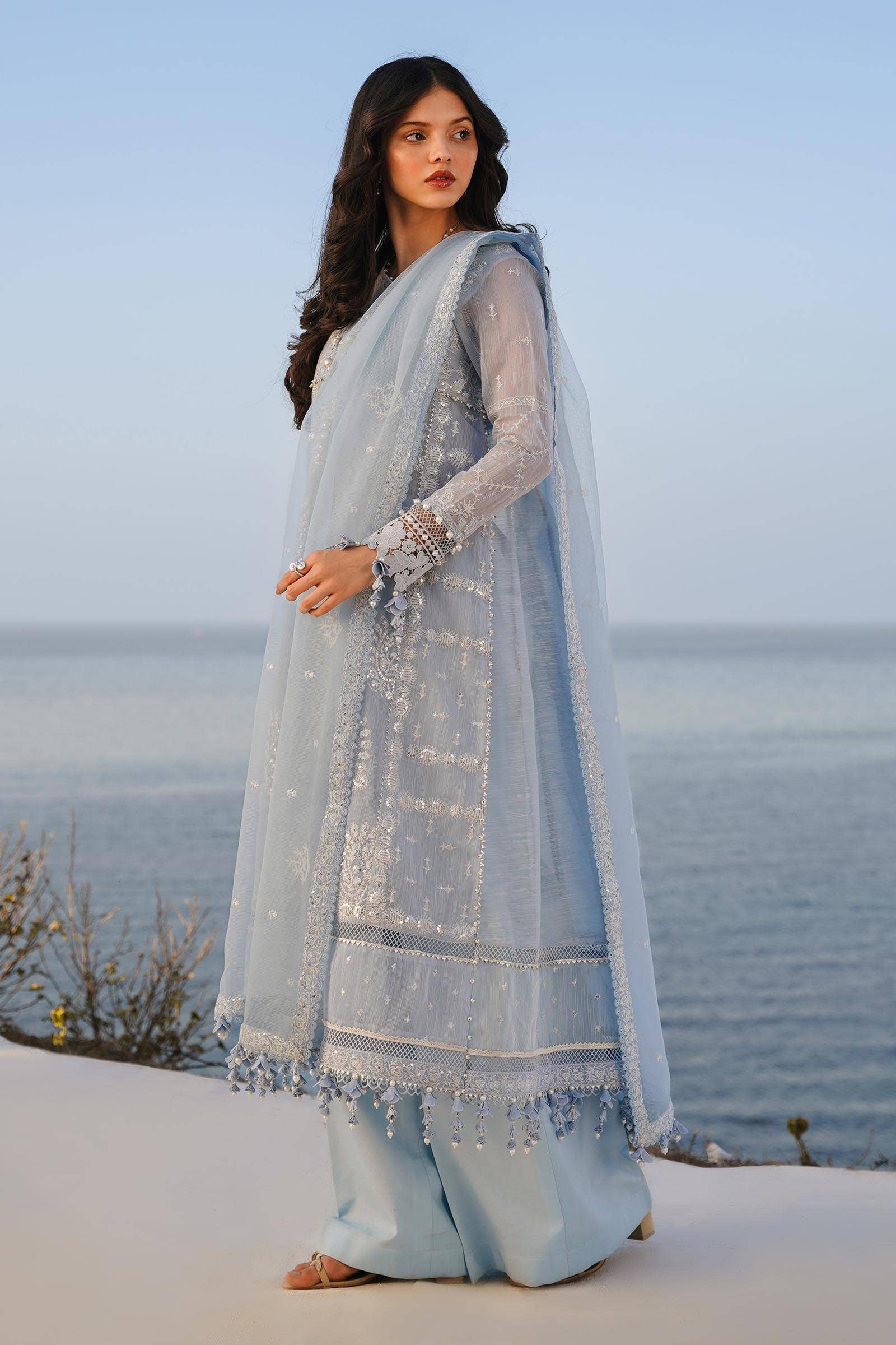 Sana Safinaz | Muzlin Spring 24 | M241-014B-CX - Pakistani Designer Dress - by Sana Safinaz | Type: Luxury - 100% Original at Saira Sultan