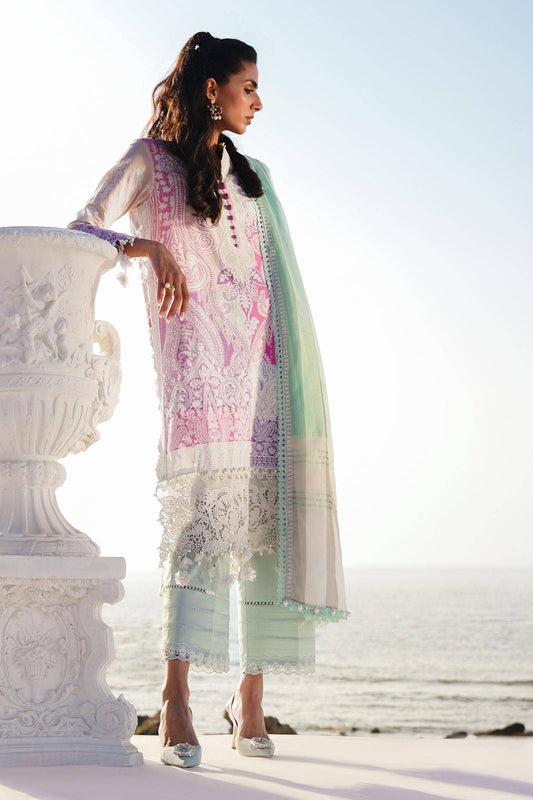 Sana Safinaz | Muzlin Spring 24 | M241-015B-DG - Pakistani Designer Dress - by Sana Safinaz | Type: Luxury - 100% Original at Saira Sultan