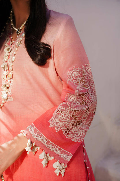 Sana Safinaz | Muzlin Spring 24 | M241-017A-CW - Pakistani Designer Dress - by Sana Safinaz | Type: Luxury - 100% Original at Saira Sultan