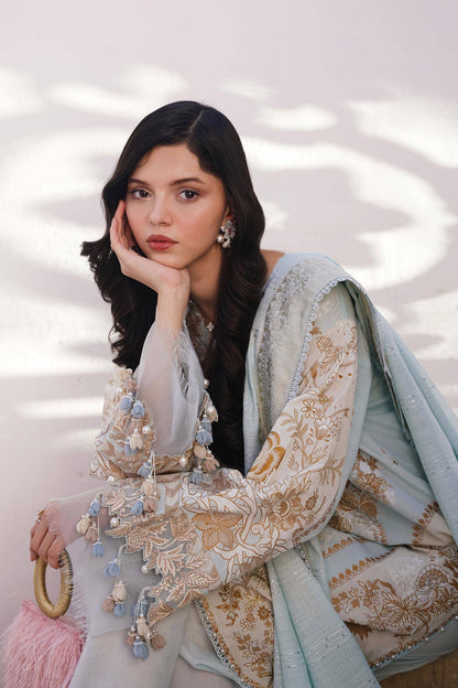 Sana Safinaz | Muzlin Spring 24 | M241-018B-CM - Pakistani Designer Dress - by Sana Safinaz | Type: Luxury - 100% Original at Saira Sultan