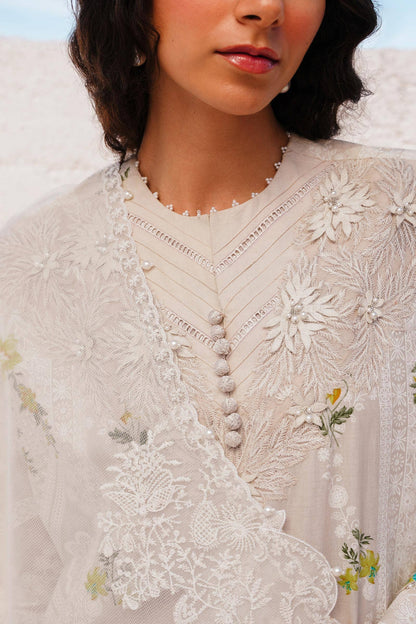 Sana Safinaz | Muzlin Spring 24 | M241-020A-CW - Pakistani Designer Dress - by Sana Safinaz | Type: Luxury - 100% Original at Saira Sultan
