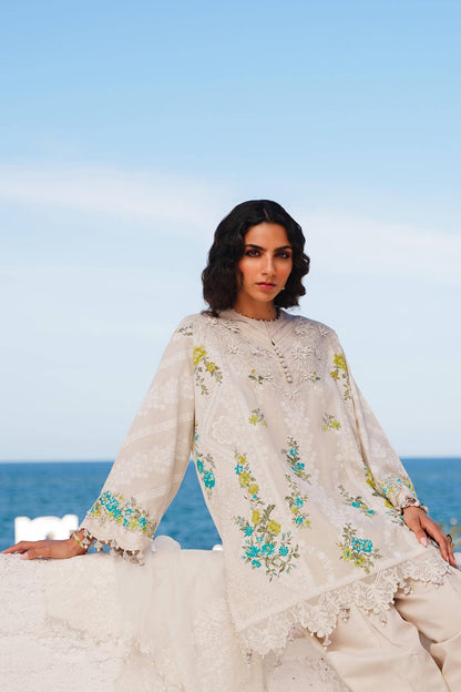Sana Safinaz | Muzlin Spring 24 | M241-020A-CW - Pakistani Designer Dress - by Sana Safinaz | Type: Luxury - 100% Original at Saira Sultan