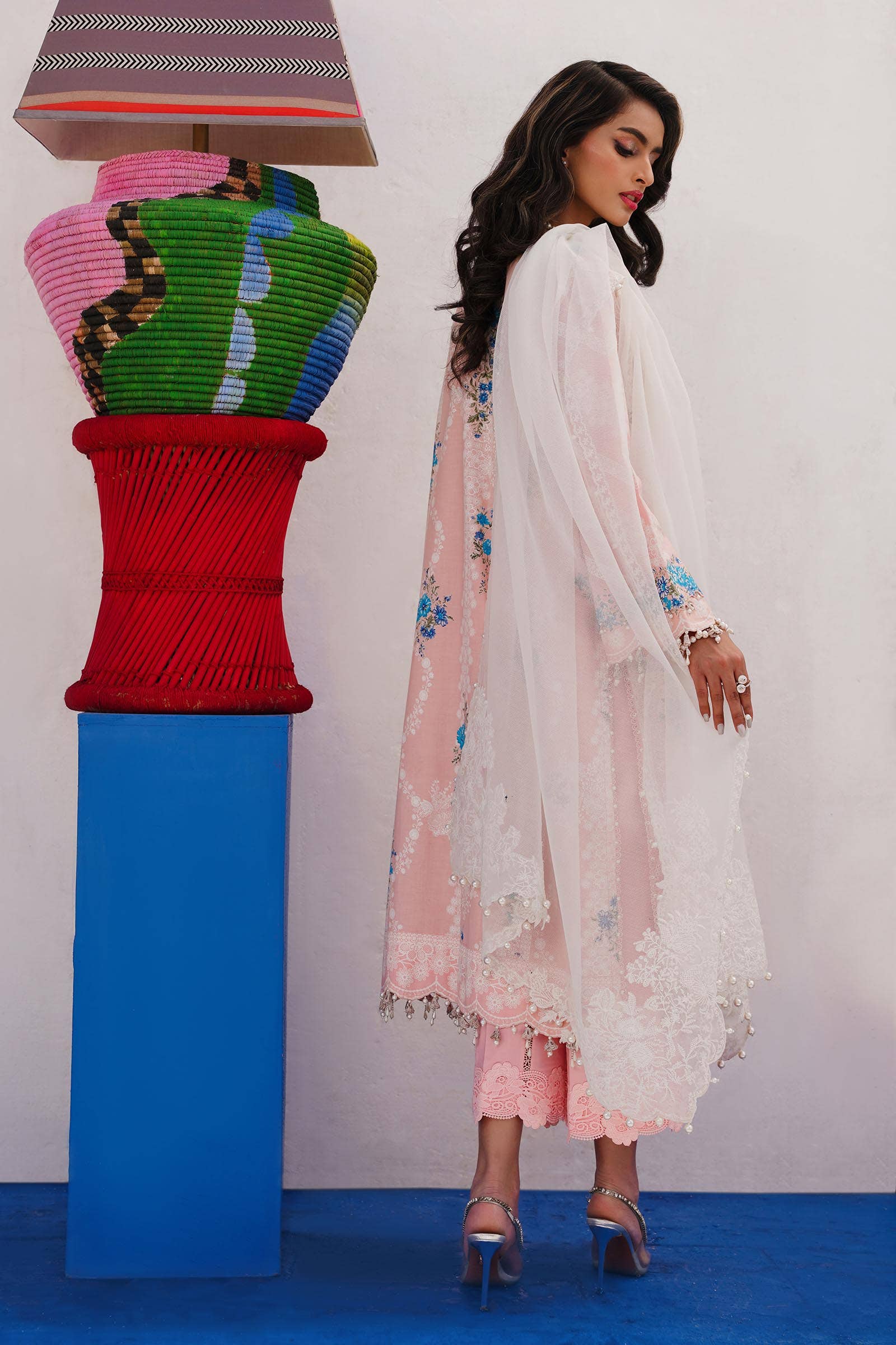 Sana Safinaz | Muzlin Spring 24 | M241-020B-CW - Pakistani Designer Dress - by Sana Safinaz | Type: Luxury - 100% Original at Saira Sultan