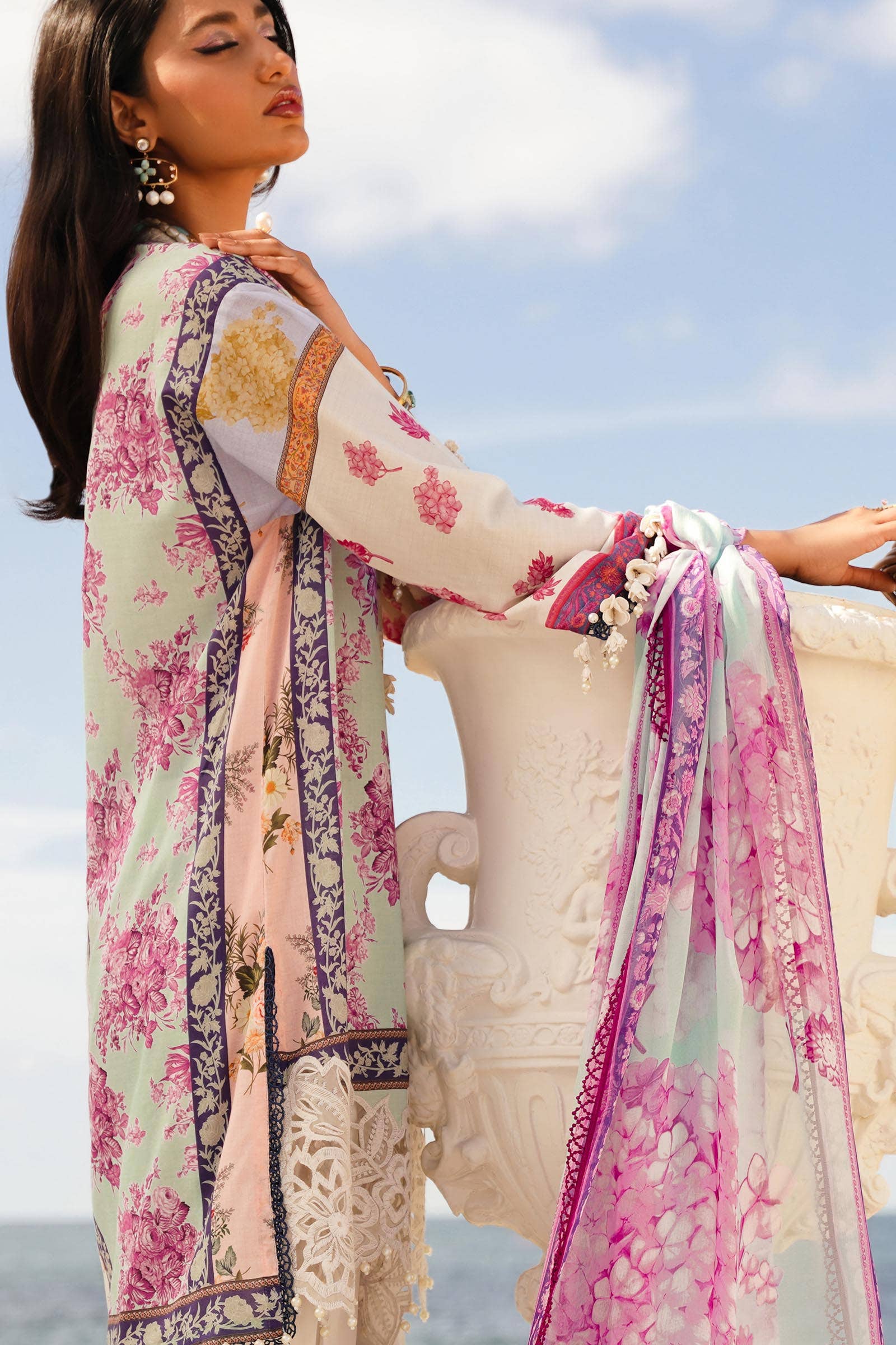 Sana Safinaz | Muzlin Spring 24 | M241-003B-CI - Pakistani Designer Dress - by Sana Safinaz | Type: Luxury - 100% Original at Saira Sultan